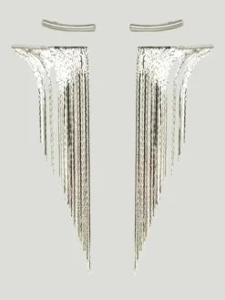 Mali Beads Curtain Mesh Earrings