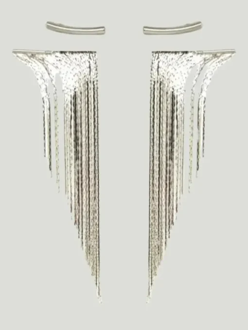 Mali Beads Curtain Mesh Earrings