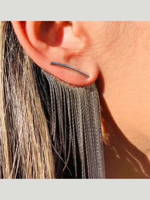 Mali Beads Curtain Mesh Earrings