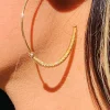 Mali Beads Gold Thin Hoops