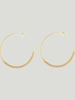 Mali Beads Gold Thin Hoops