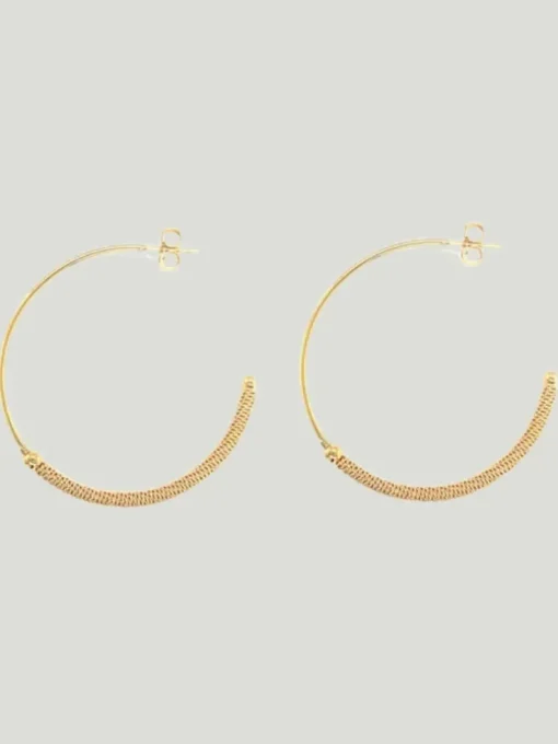 Mali Beads Gold Thin Hoops