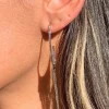 Mali Beads Hoop Mesh Silver Earrings