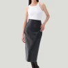 Nocturne High Waist Vegan Leather Skirt