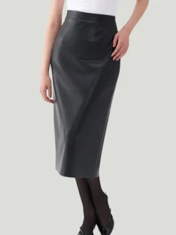 Nocturne High Waist Vegan Leather Skirt