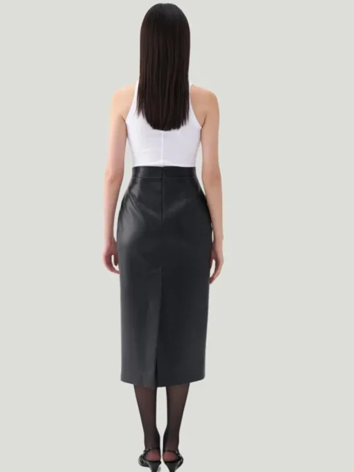 Nocturne High Waist Vegan Leather Skirt