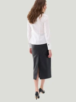 Nocturne High Waist Vegan Leather Skirt