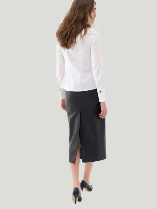 Nocturne High Waist Vegan Leather Skirt