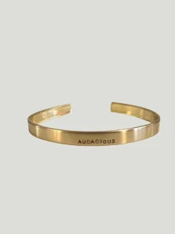 Océanne Stamped Brass Cuff Bracelets