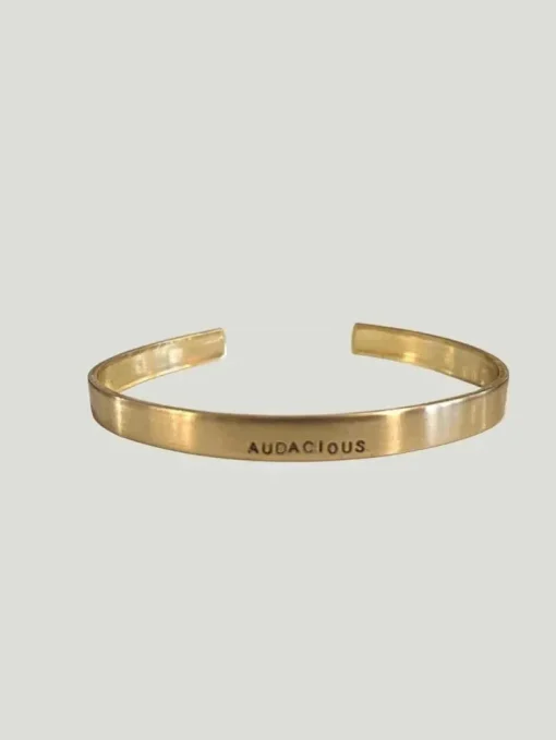 Océanne Stamped Brass Cuff Bracelets