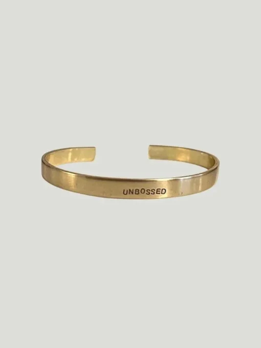 Océanne Stamped Brass Cuff Bracelets