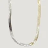 Océanne Two Toned Herringbone Necklace