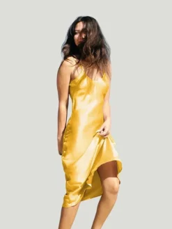 Ocean Prairie Sundrop Silk Slip Dress