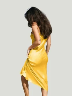 Ocean Prairie Sundrop Silk Slip Dress