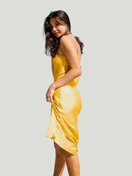 Ocean Prairie Sundrop Silk Slip Dress