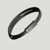PAX Paris Braided Leather Wrap Bracelet