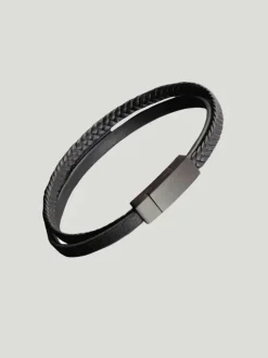 PAX Paris Braided Leather Wrap Bracelet