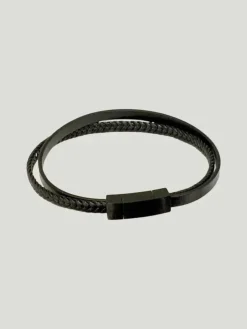 PAX Paris Braided Leather Wrap Bracelet