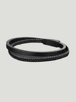 PAX Paris Braided Leather Wrap Bracelet