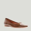 REBECCA ALLEN Nude Skim Ballet Flats