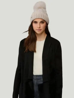 SOIA & KYO Amalie Removable Pom Beanie Knit Hat