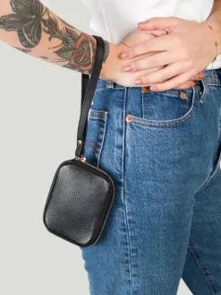 TAH Bags Leather Tech Pouch Wristlet