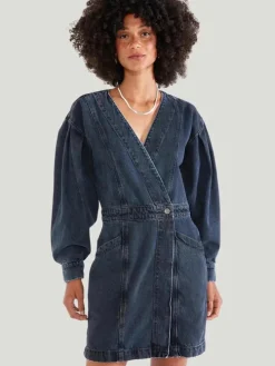 ÉTICA Mira Denim Wrap Dress