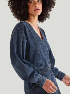 ÉTICA Mira Denim Wrap Dress
