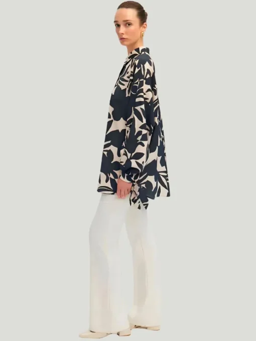 TOUCHÉ Patterned Cuff Blouse