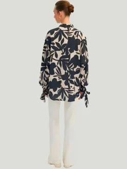 TOUCHÉ Patterned Cuff Blouse