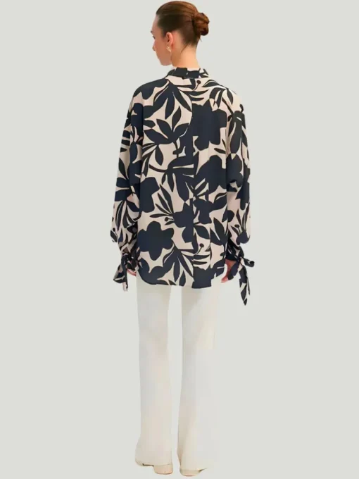 TOUCHÉ Patterned Cuff Blouse