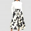 TOUCHÉ Patterned Satin Skirt