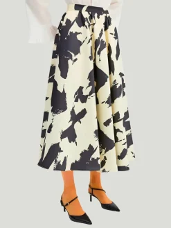 TOUCHÉ Patterned Satin Skirt