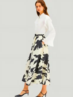 TOUCHÉ Patterned Satin Skirt