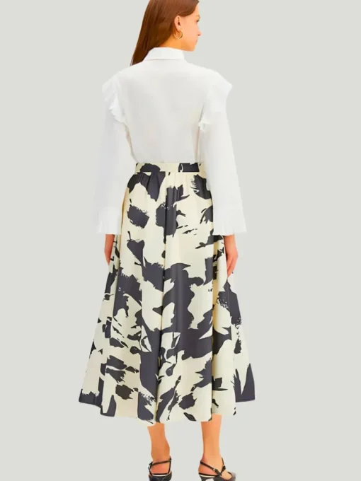 TOUCHÉ Patterned Satin Skirt