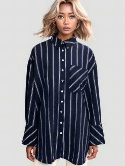TOUCHÉ Striped Seersucker Shirt