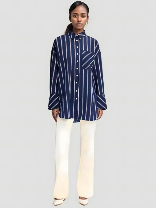 TOUCHÉ Striped Seersucker Shirt