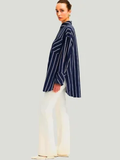TOUCHÉ Striped Seersucker Shirt