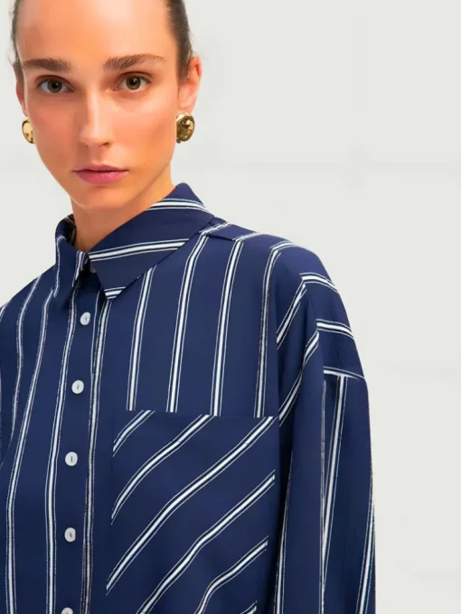 TOUCHÉ Striped Seersucker Shirt