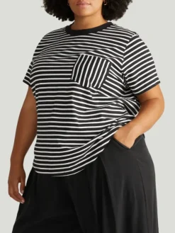 Universal Standard Breton Stripe Garcon Tee