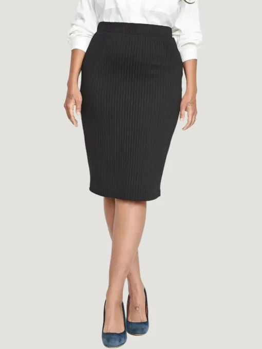 Universal Standard Danube Ponte Pinstripe Skirt