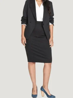 Universal Standard Danube Ponte Pinstripe Skirt