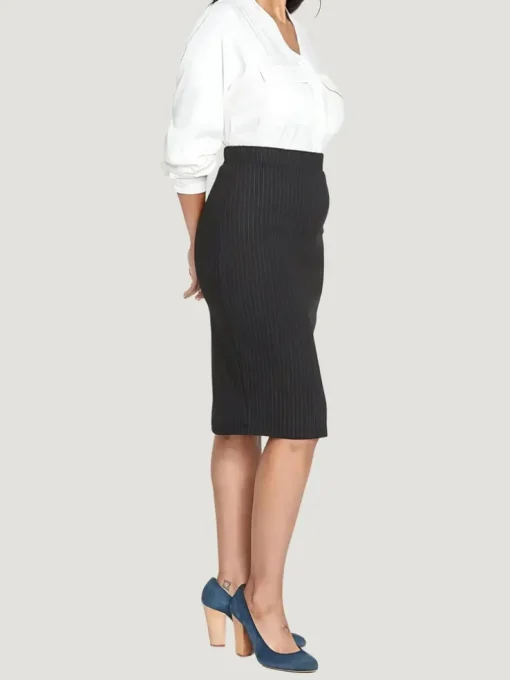 Universal Standard Danube Ponte Pinstripe Skirt
