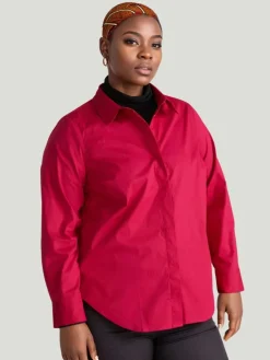 Universal Standard Elbe Stretch Poplin Shirt