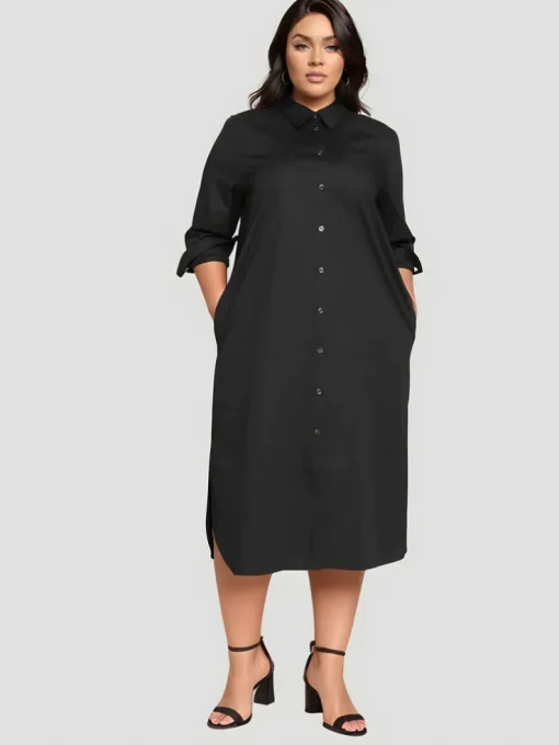Universal Standard Odeon Stretch Poplin Shirtdress