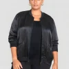 Universal Standard Satin Bomber Jacket