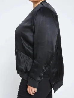 Universal Standard Satin Bomber Jacket