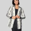Walter Baker Kiki Grey Snake Blazer