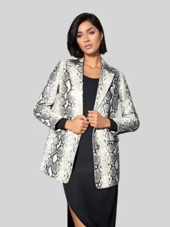 Walter Baker Kiki Grey Snake Blazer