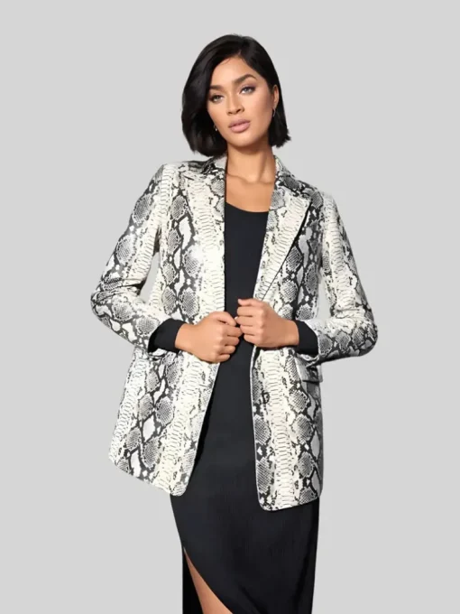 Walter Baker Kiki Grey Snake Blazer